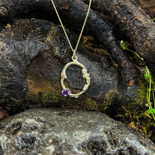 Protection-Into the Woods-Amethyst Twig Necklace