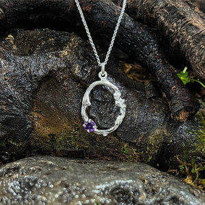 Protection-Into the Woods-Amethyst Twig Necklace