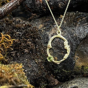 Growth-Into the Woods-Green Tourmaline Twig Necklace