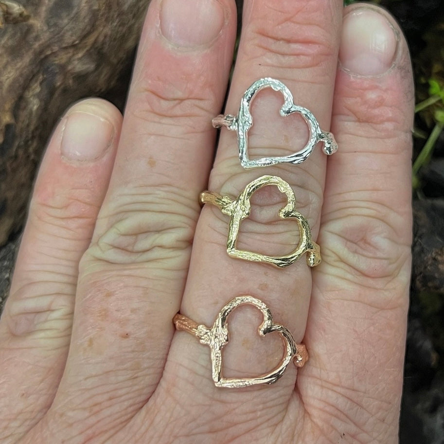 Self Love - Into The Woods- Heart Shaped Twig Ring