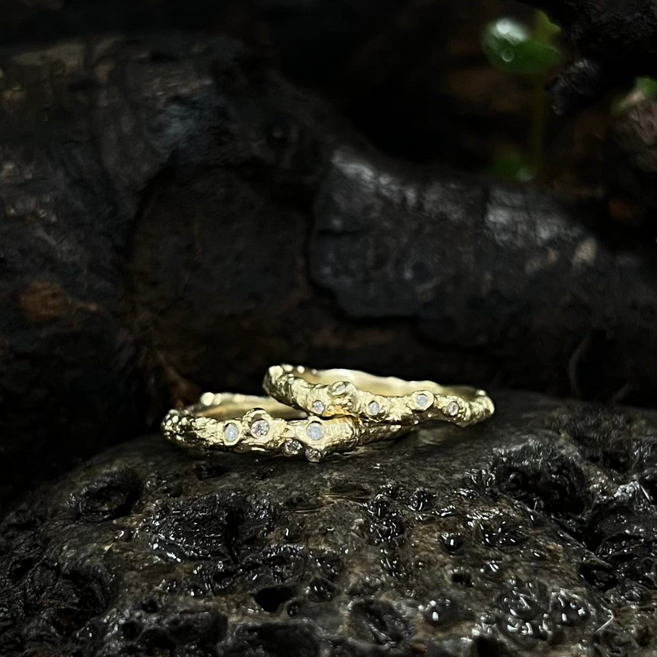 Hawthorne Twig Ring with Lab Grown Diamonds.