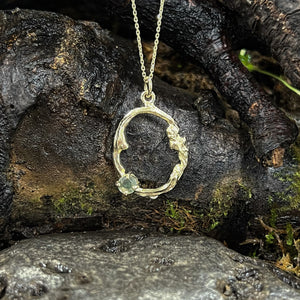 Balance-Into the Woods-Moss Agate Twig Necklace