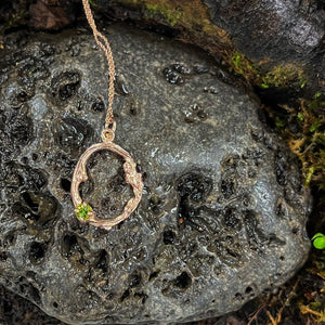 Growth-Into the Woods-Green Tourmaline Twig Necklace