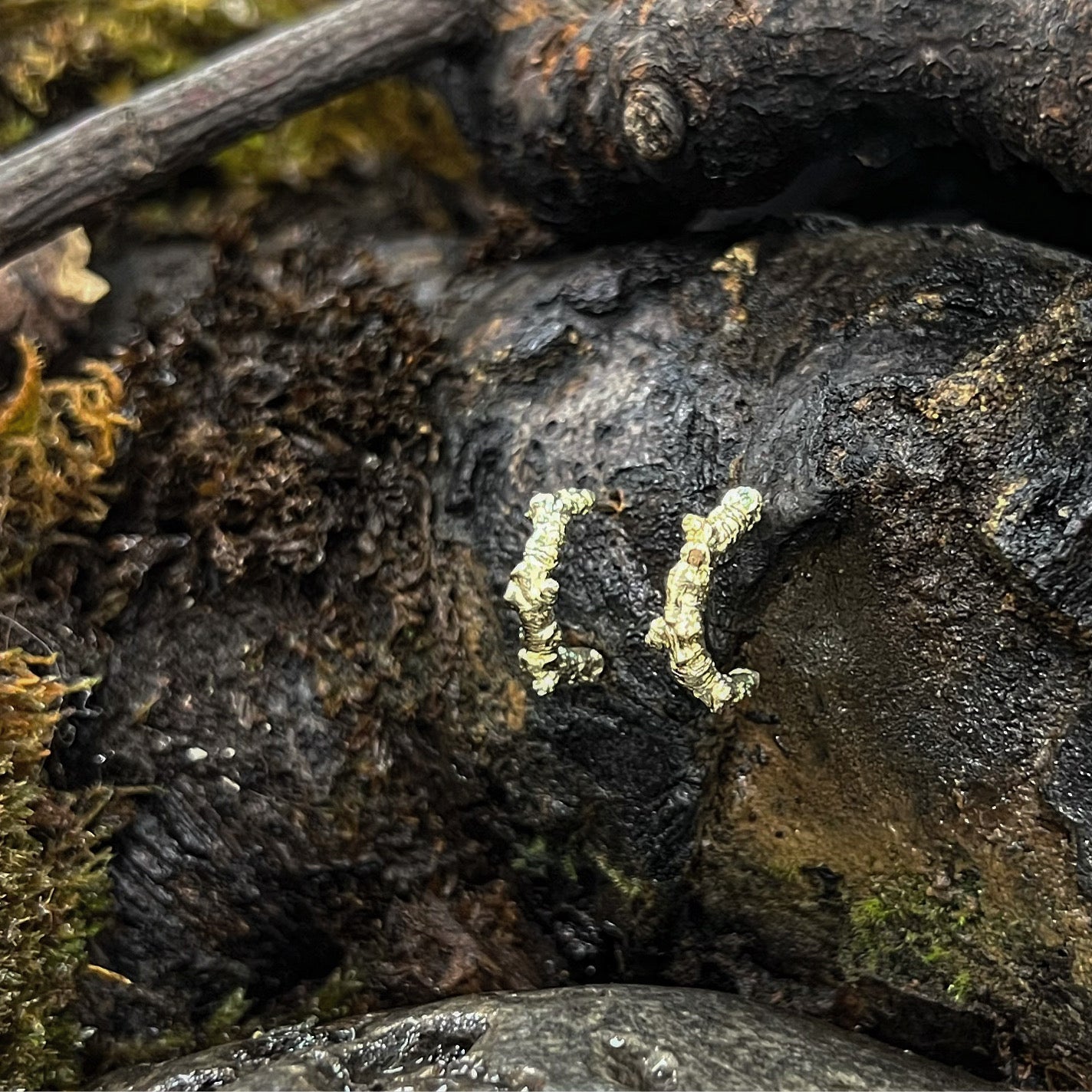 Huggie Studs-Into The Woods-Hawthorn