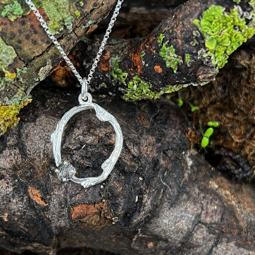 Soothe-Into the Woods-Tourmalated Quartz Twig Necklace