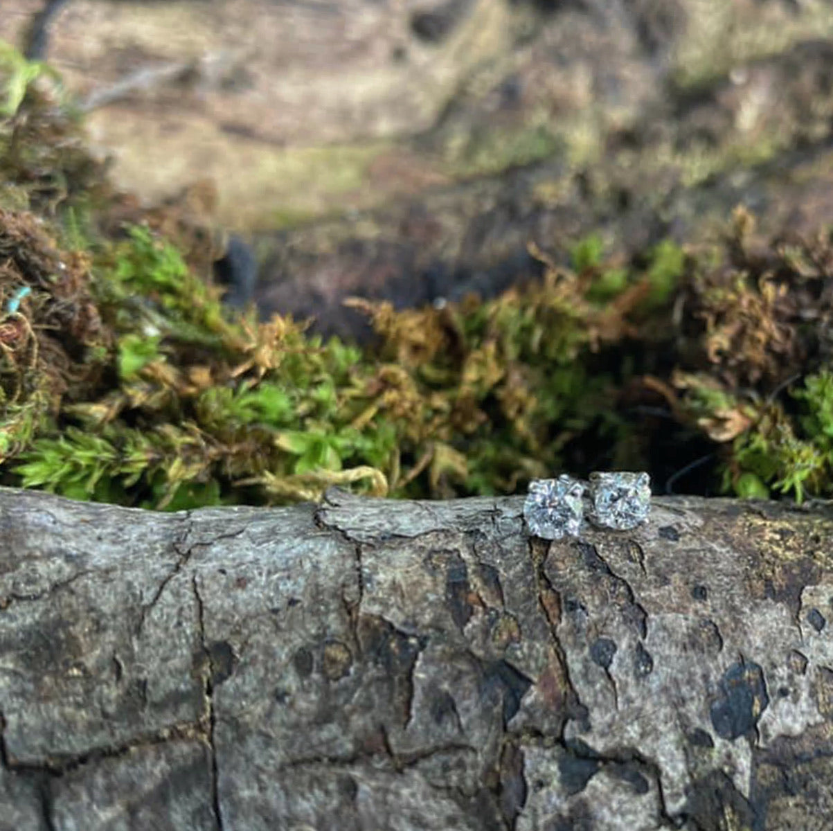 her ladyship, white gold studs, salt and pepper diamonds