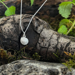 snail pendant, snail charm, silver charm 