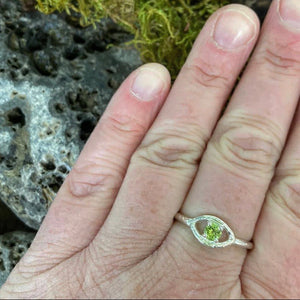 evil eye, peridot, eye ring, august birthstone