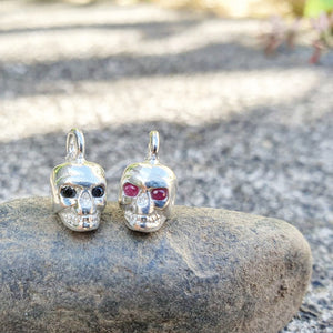 Mori Skull Pendant with Ruby Eyes