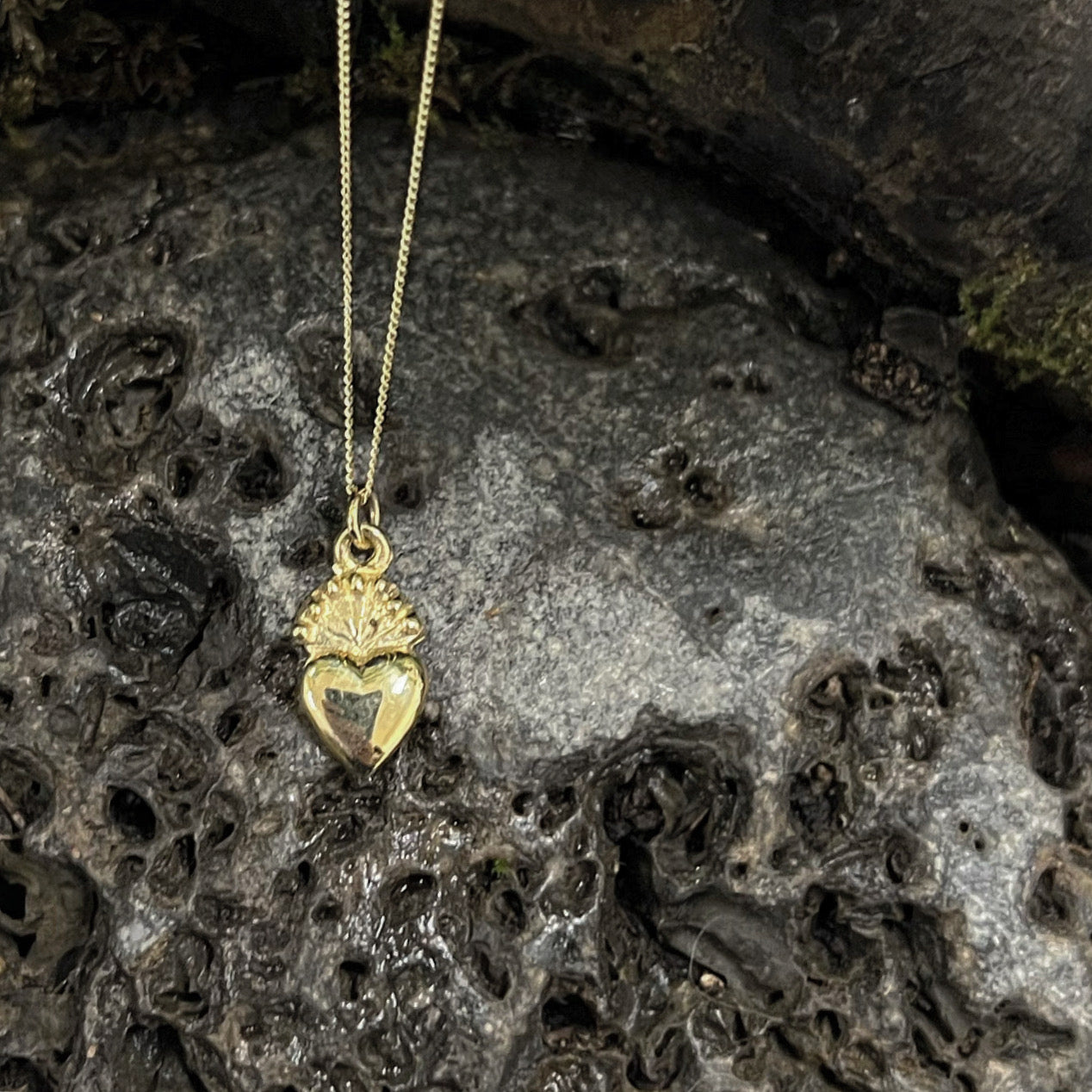 Rustic Claddagh Heart Pendant