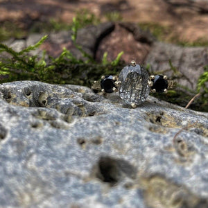 The Baroness-Bellatrix- Tourmalated Quartz & Black Spinel