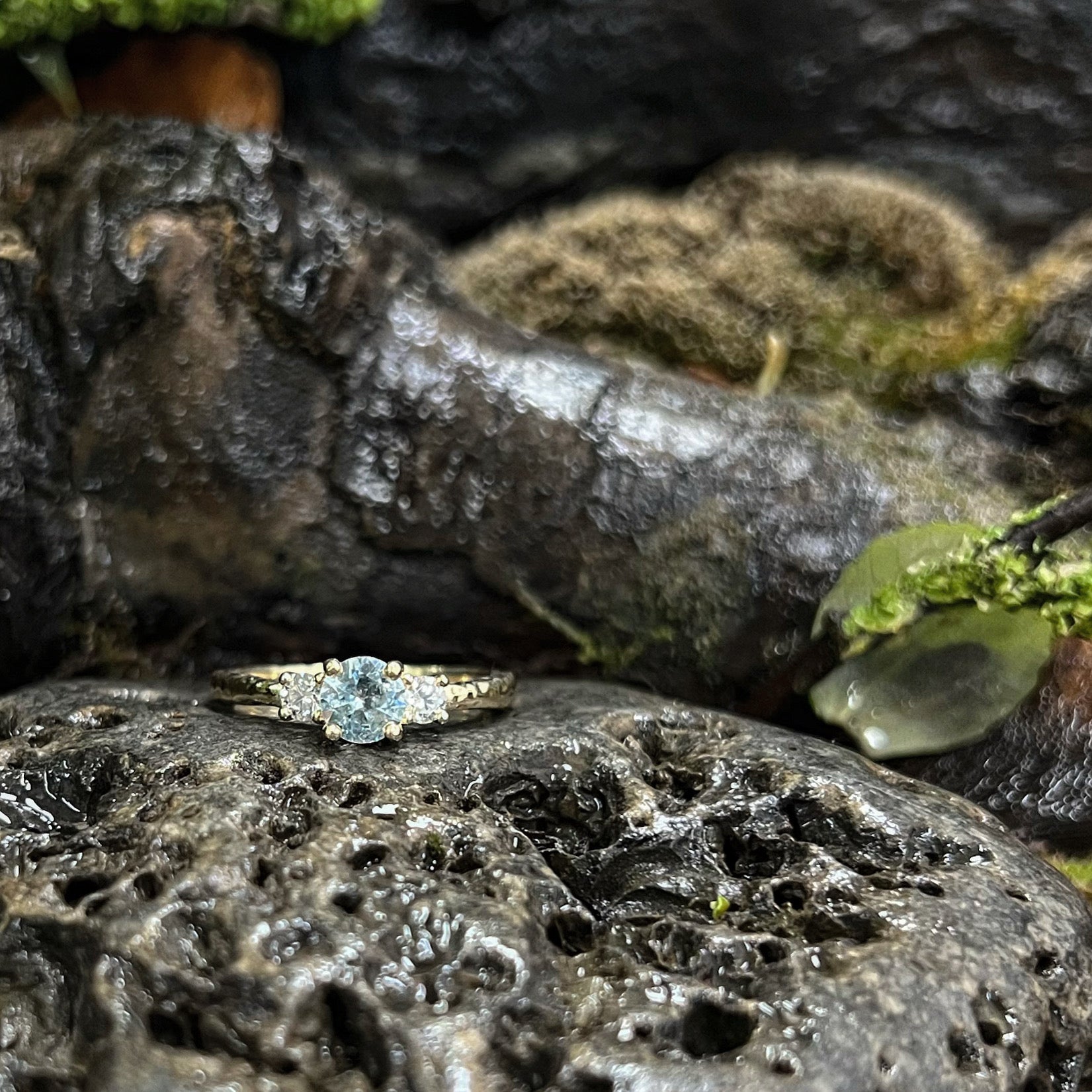 Prinnie Engagement Ring Hecate Icy Blue Sapphire Lab Grown