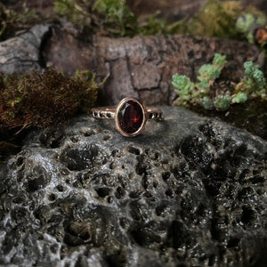garnet, black spinel, the countess, right hand ring, 