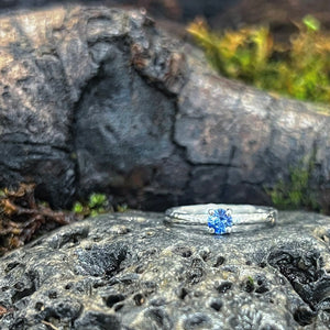 Her Ladyship Stacking Ring, Sterling Silver with Birthstone