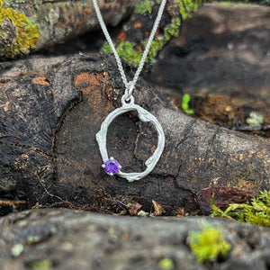 Protection-Into the Woods-Amethyst Twig Necklace