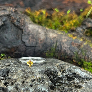 Her Ladyship Stacking Ring, Sterling Silver with Birthstone