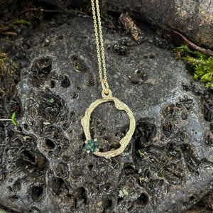 Balance-Into the Woods-Moss Agate Twig Necklace