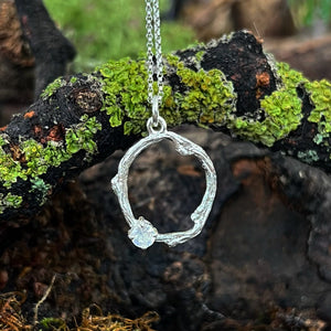 Tranquility-Into the Woods-Moonstone Twig Necklace