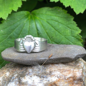 rustic claddagh, matt finish, irish claddagh, claddagh ring, handmade claddagh, 